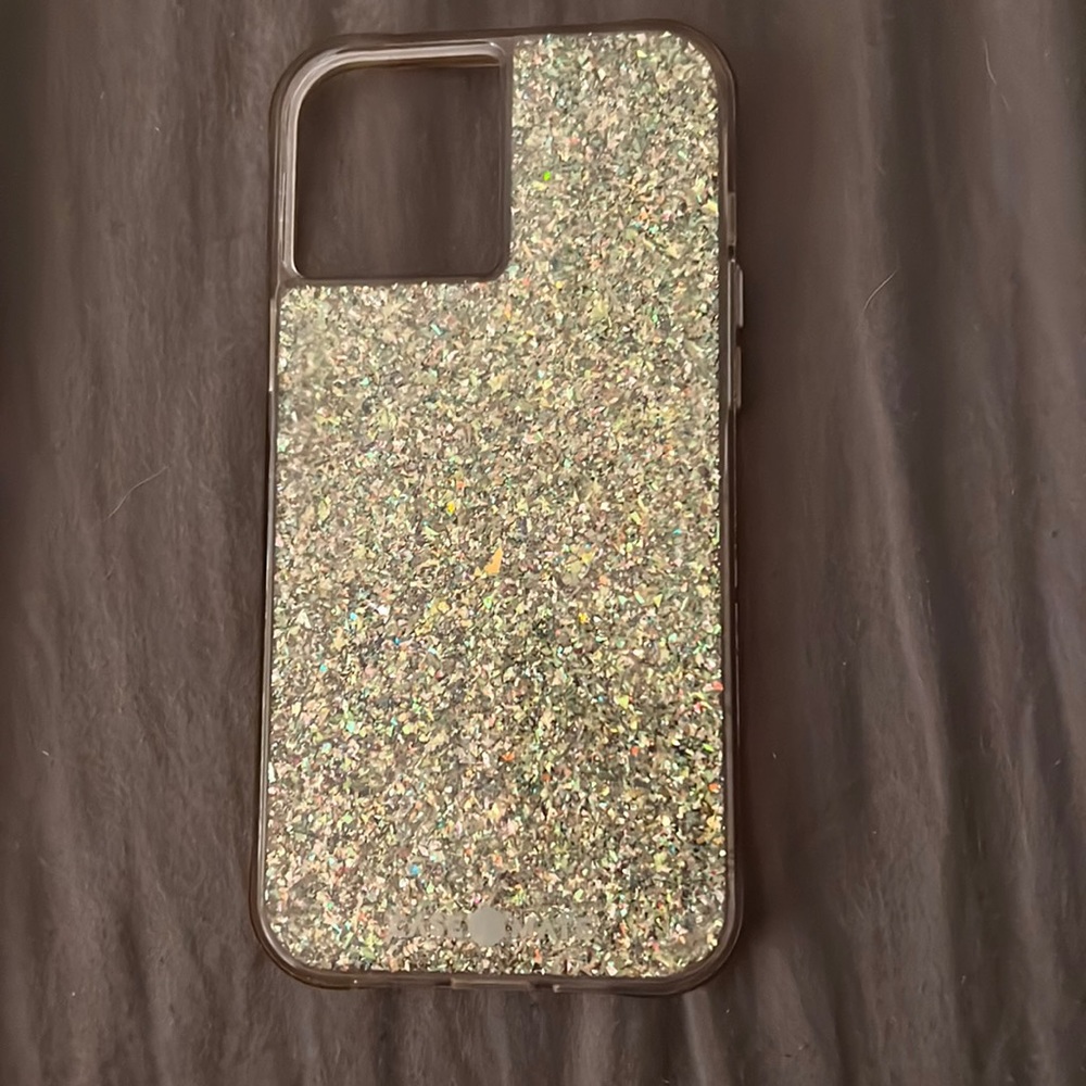 Gently used iPhone 12 Pro Max glitter casemate case
